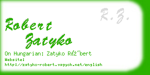 robert zatyko business card